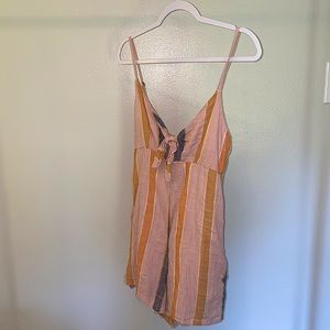 O’Neill pink and orange striped romper